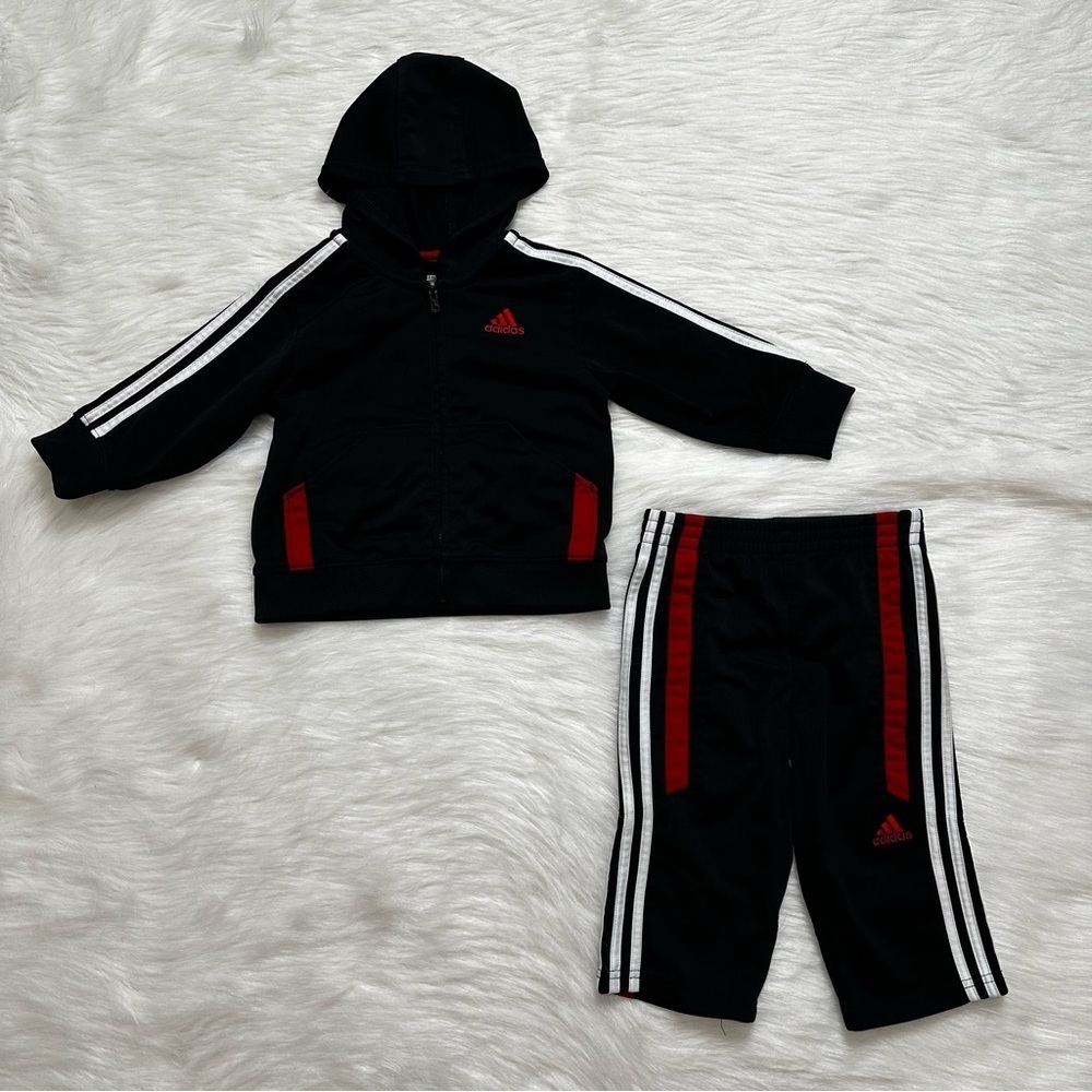 Adidas Baby Unisex 12 Months Tracksuit Jacket Jogger Pants Set